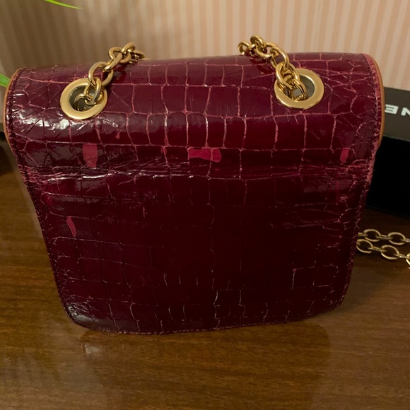 Vintage Zac Posen Stamped Leather Crossbody - Picture 8 of 9